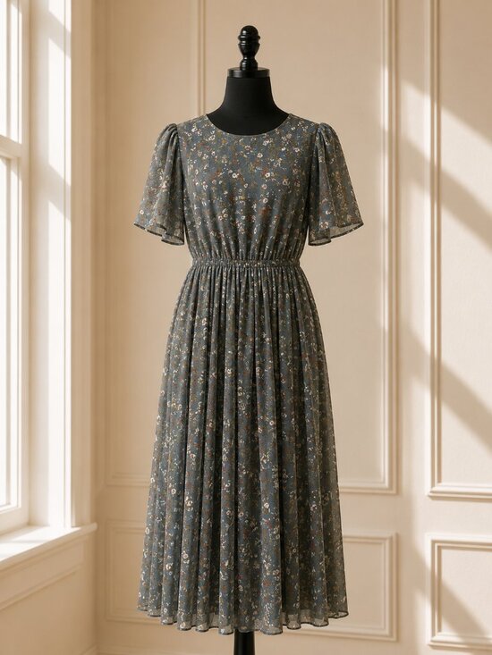 Baltic Born Dresses & Skirts - Baltic Born Belfast Pleated Floral Midi Dress Size M